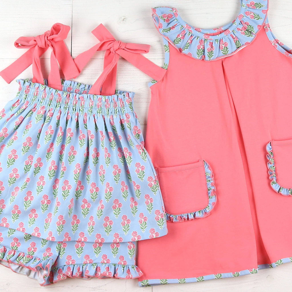 The Ellie Coral Bouquet Short Set