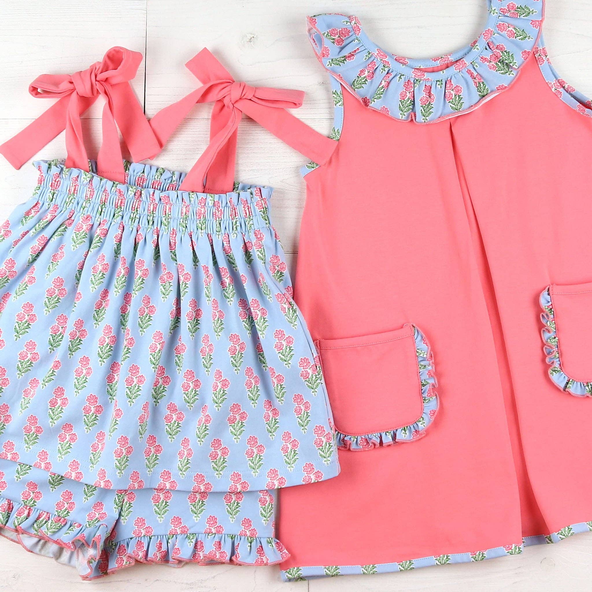 The Ellie Coral Bouquet Short Set