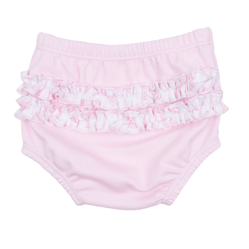 Wild West Toile Ruffle Diaper Cover Set - Pink