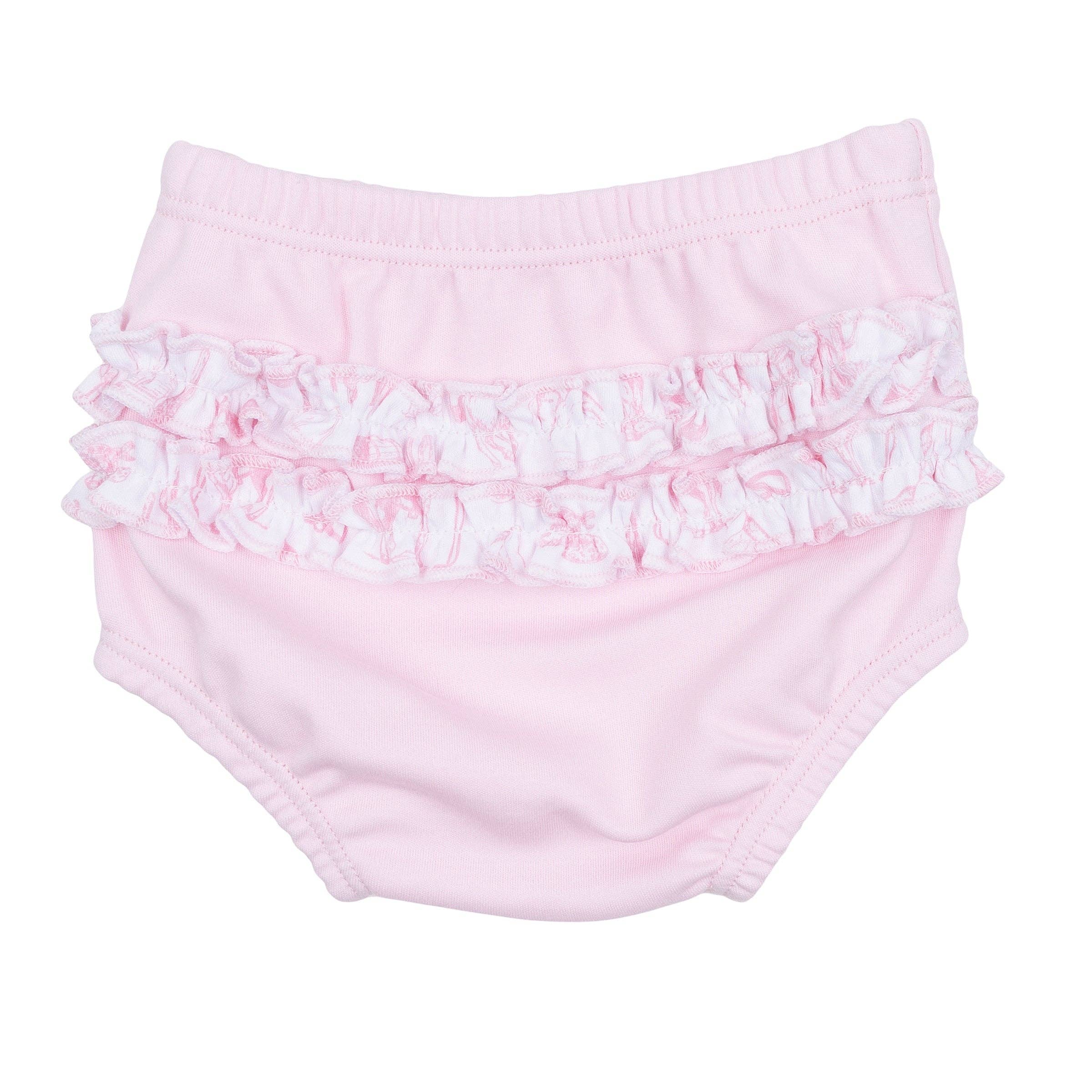 Wild West Toile Ruffle Diaper Cover Set - Pink