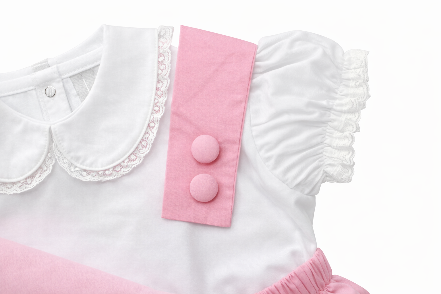 The Bridget - Light Pink Ruffle Pinafore Jumper Dress