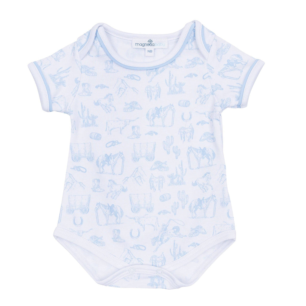 Wild West Toile Bodysuit - Light Blue