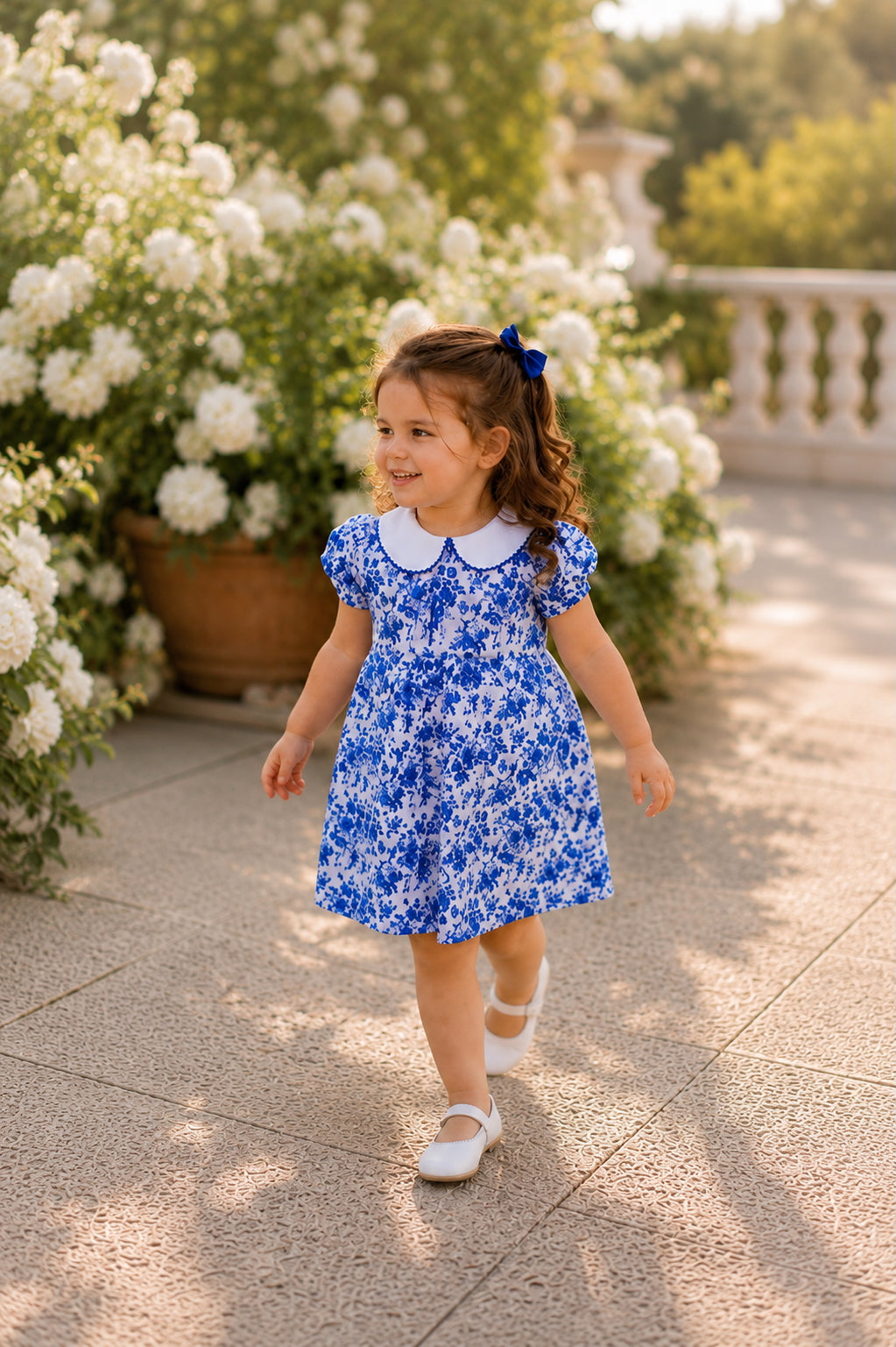 The Bailey Girl Blue Toile Dress