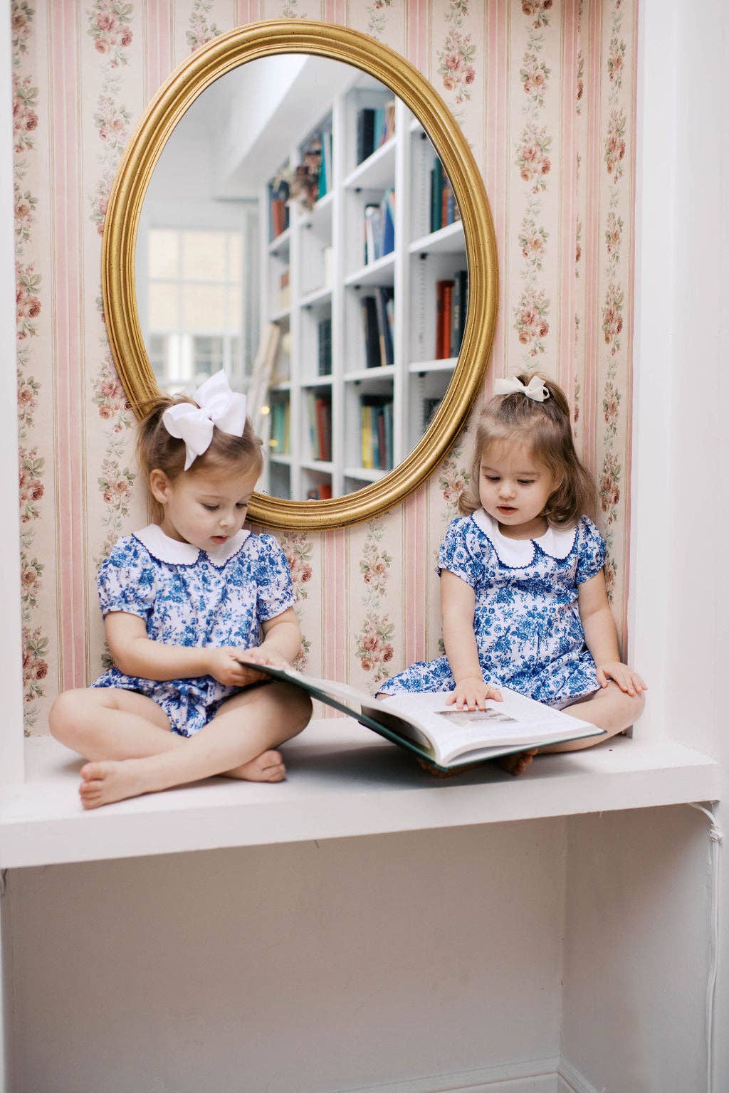 The Bailey Girl Blue Toile Dress
