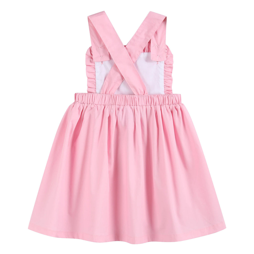 The Bridget - Light Pink Ruffle Pinafore Jumper Dress