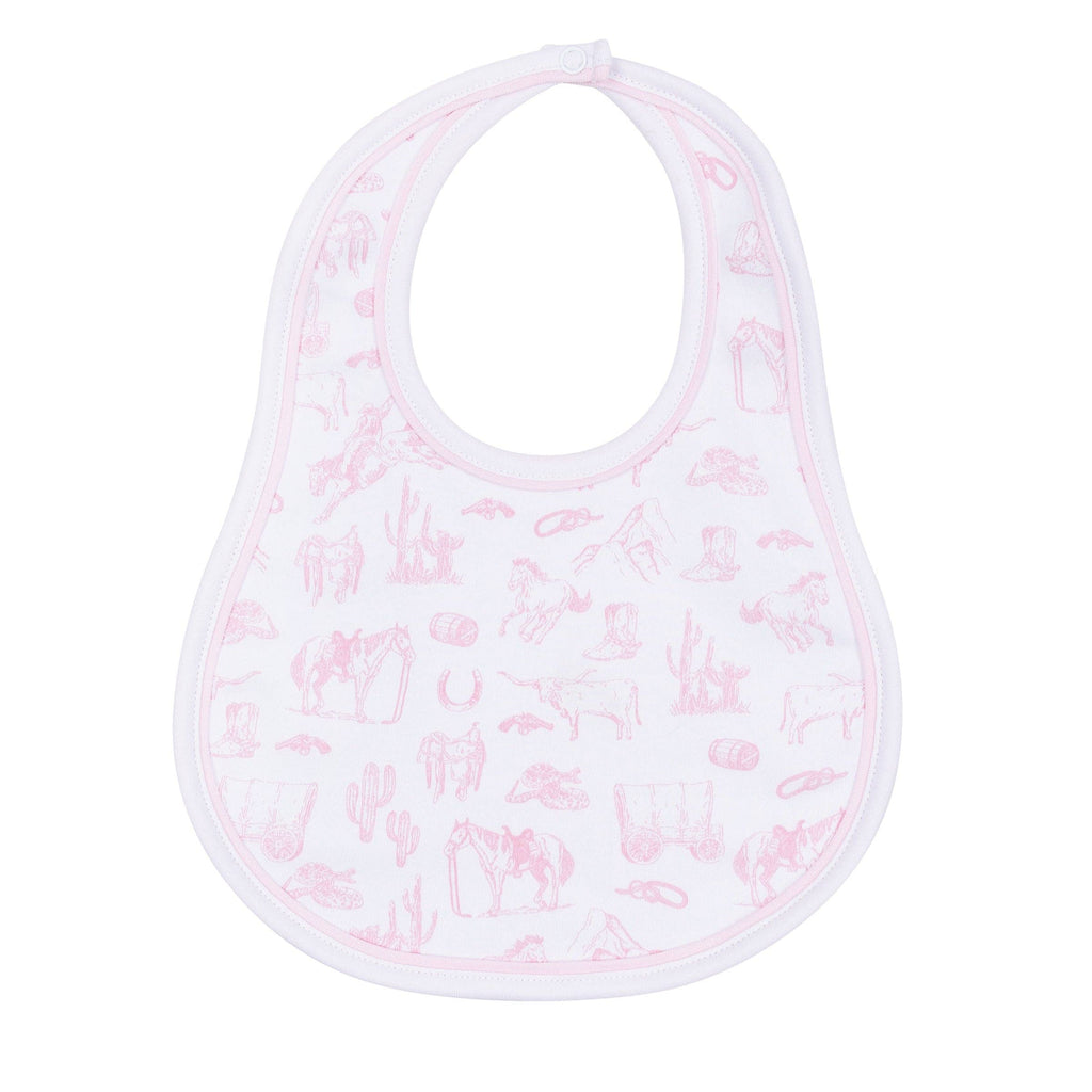 Wild West Toile Bib - Pink